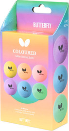 BUTTERFLY כדורי טנ"ש צבעוניים (6 יח׳) - Coloured Balls